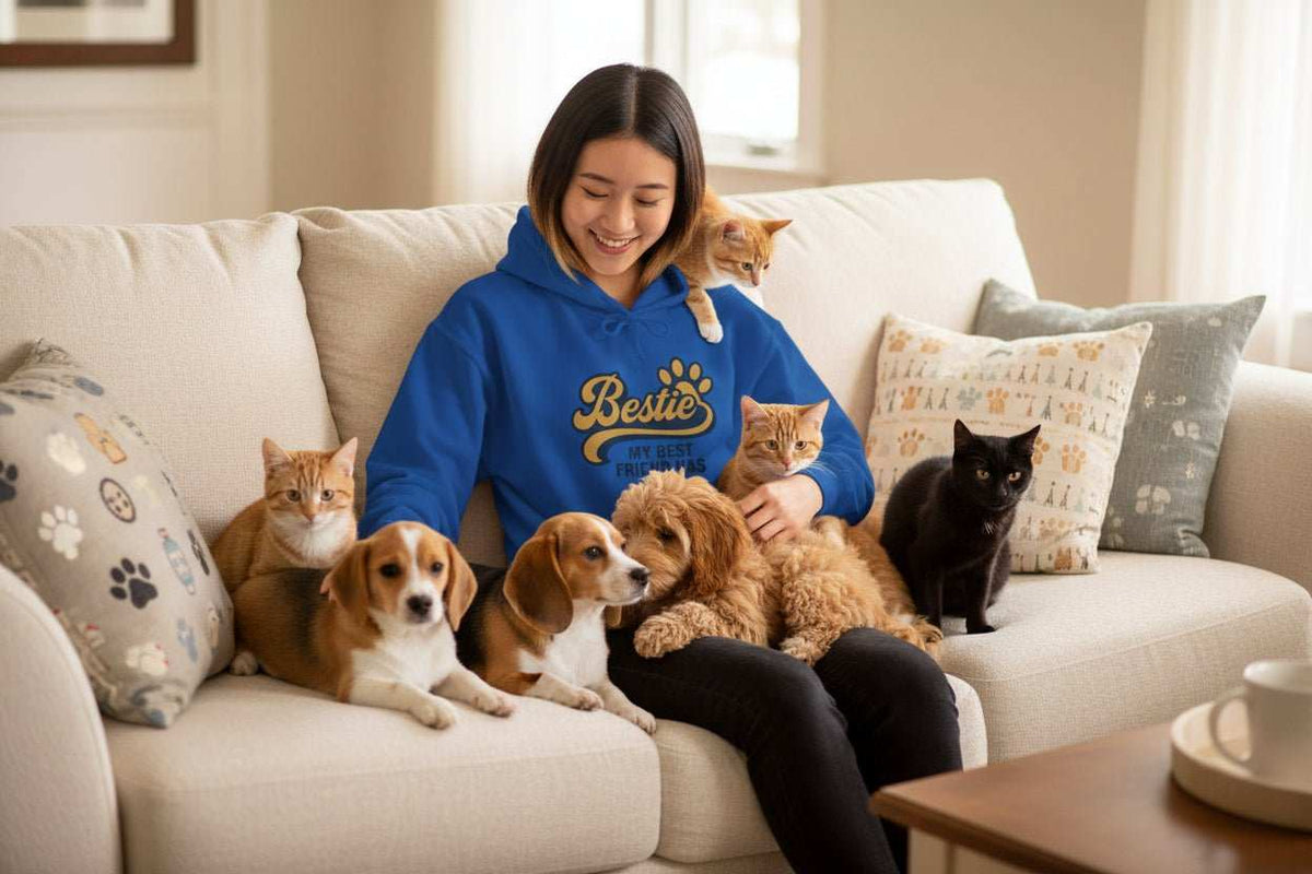 Bestie Fur Friend Dog Mom Hoodie – Cozy Dog Lover Sweatshirt Gift - WJMAPPAREL.COM