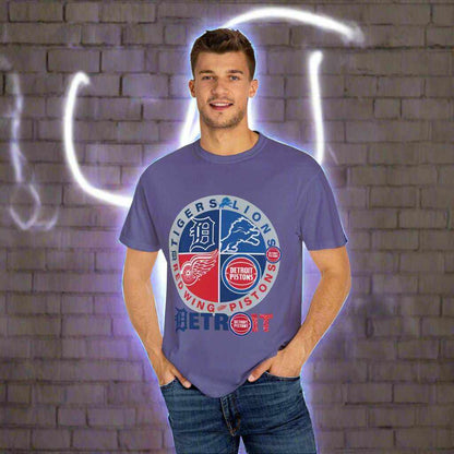 Detroit Sports 4 Team T-Shirt – Detroit Fan Gift Tee for True Supporters - WJMAPPAREL.COM