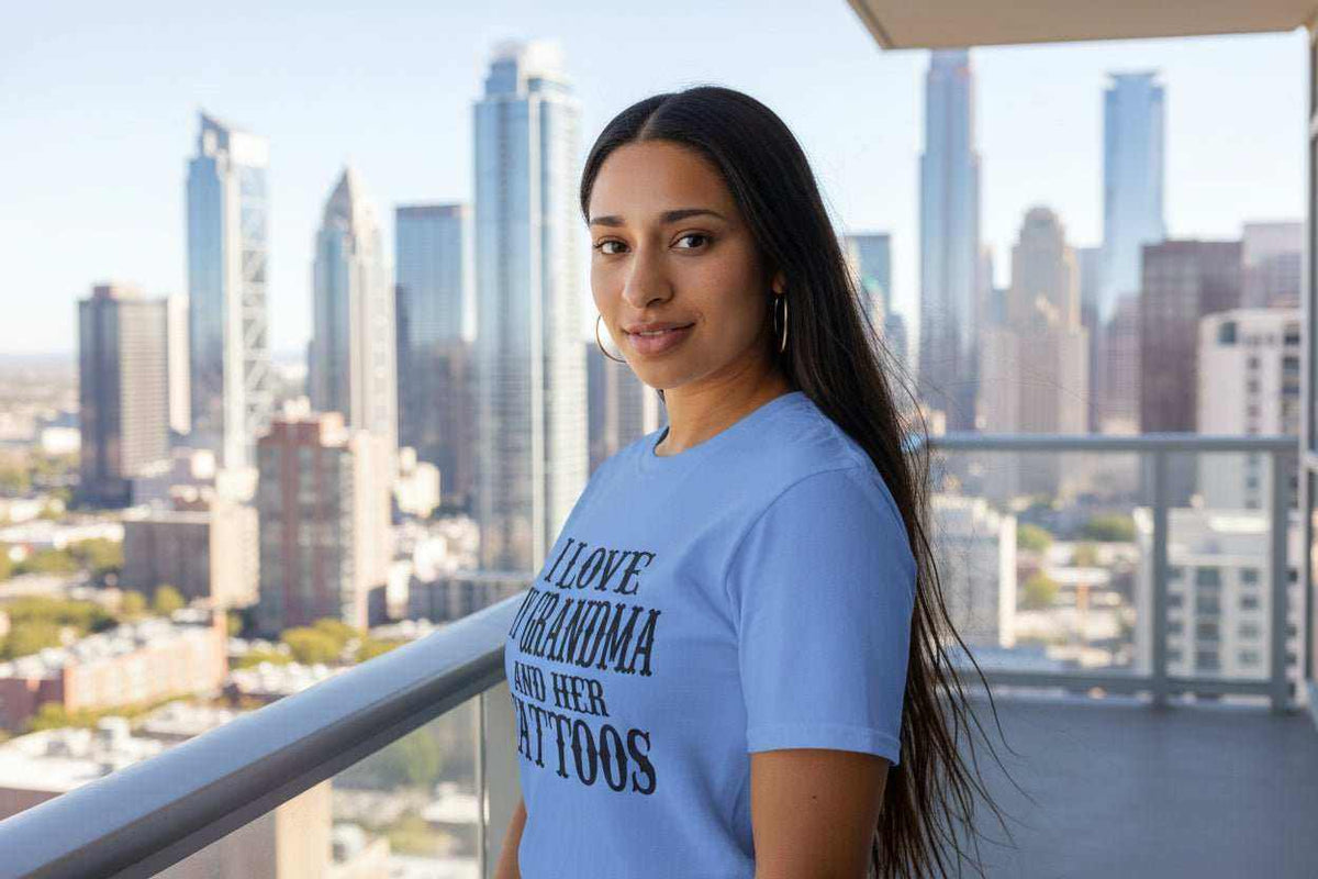 Funny Grandma T-Shirt – “Love Grandma And Her Tattoos” Gift for Mother’s Day or Birthday - WJMAPPAREL.COM