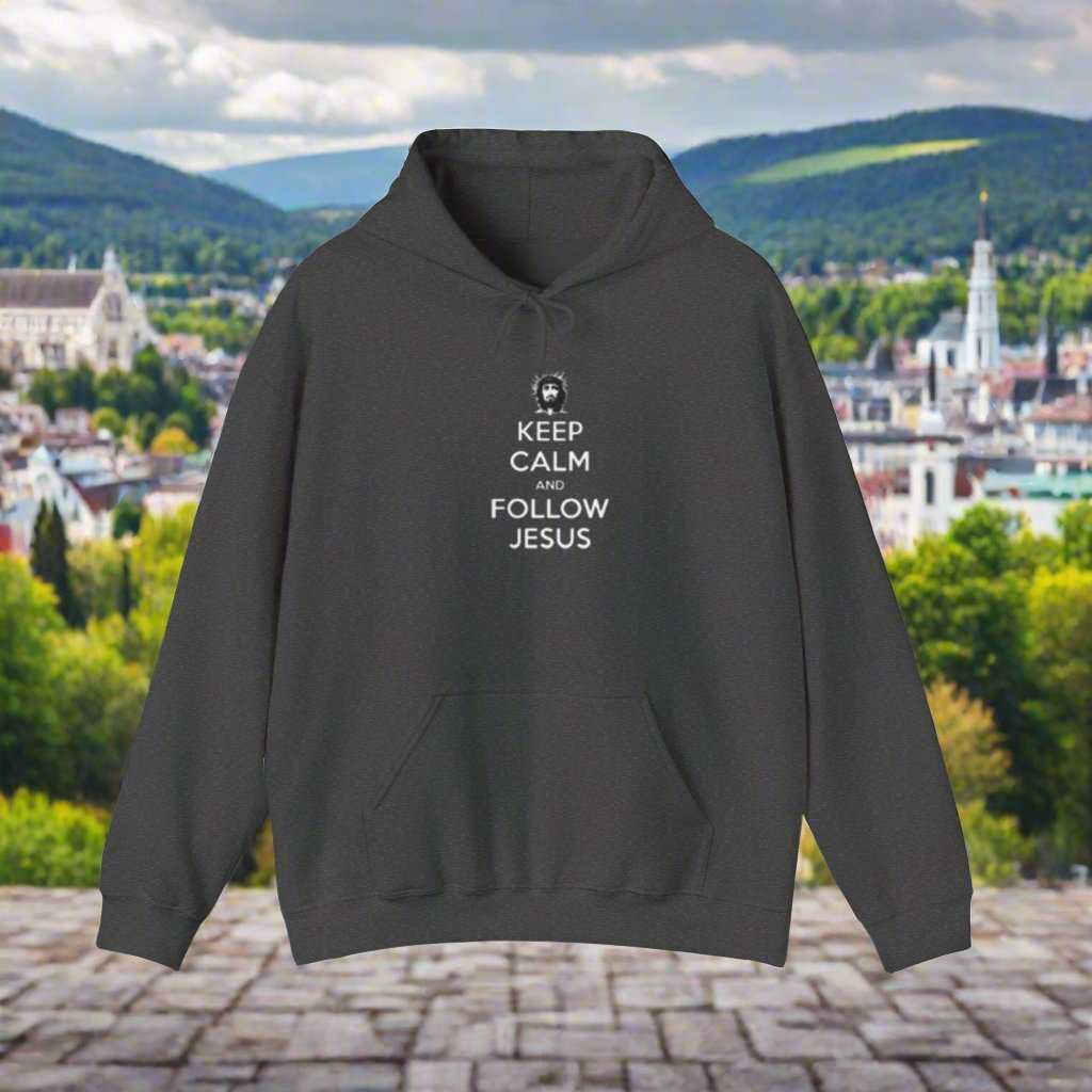Keep Calm Follow Jesus Hoodie – Christian Faith Graphic Sweatshirt Gift - WJMAPPAREL.COM