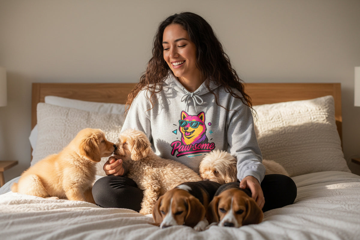 Paw-some Neon Dog Hoodie