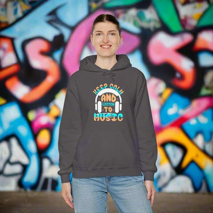 Keep Calm and Listen to Music Hoodie – Music Lover Sweatshirt Gift - WJMAPPAREL.COM