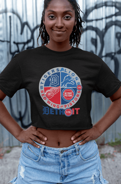 Detroit Sports 4 Team T-Shirt – Detroit Fan Gift Tee for True Supporters - WJMAPPAREL.COM