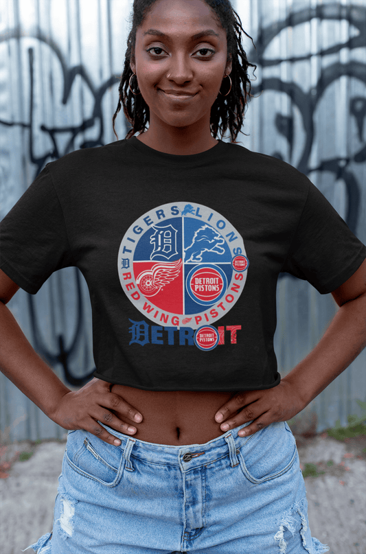 Detroit Sports 4 Team T-Shirt – Detroit Fan Gift Tee for True Supporters - WJMAPPAREL.COM