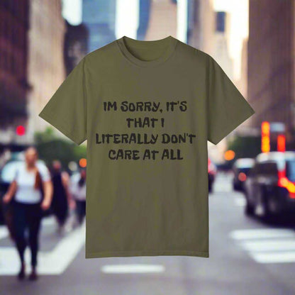 Don’t Care At All T-Shirt – Funny Sarcastic Statement Graphic Tee Gift - WJMAPPAREL.COM