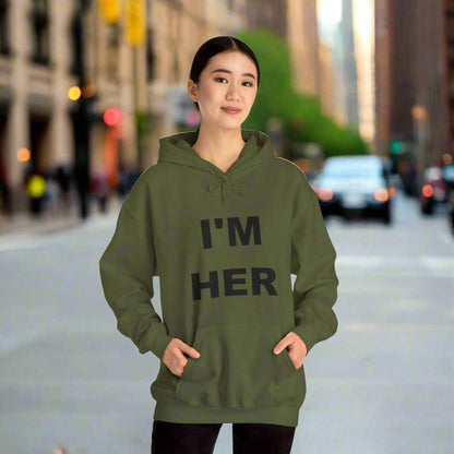 I’m Her Graphic Hoodie – Bold Confident Women’s Sweatshirt Gift - WJMAPPAREL.COM