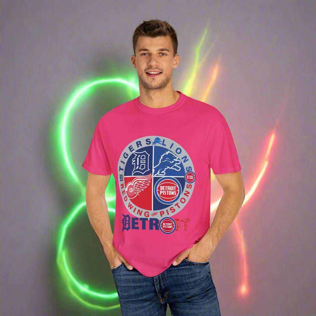 Detroit Sports 4 Team T-Shirt – Detroit Fan Gift Tee for True Supporters - WJMAPPAREL.COM