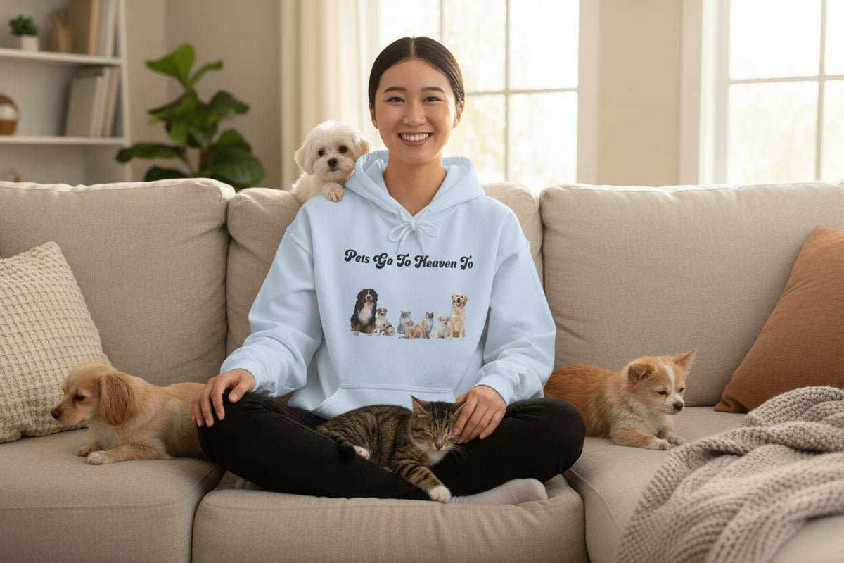 Pets Go To Heaven Hoodie – Dog & Cat Memorial Sympathy Gift Tee - WJMAPPAREL.COM