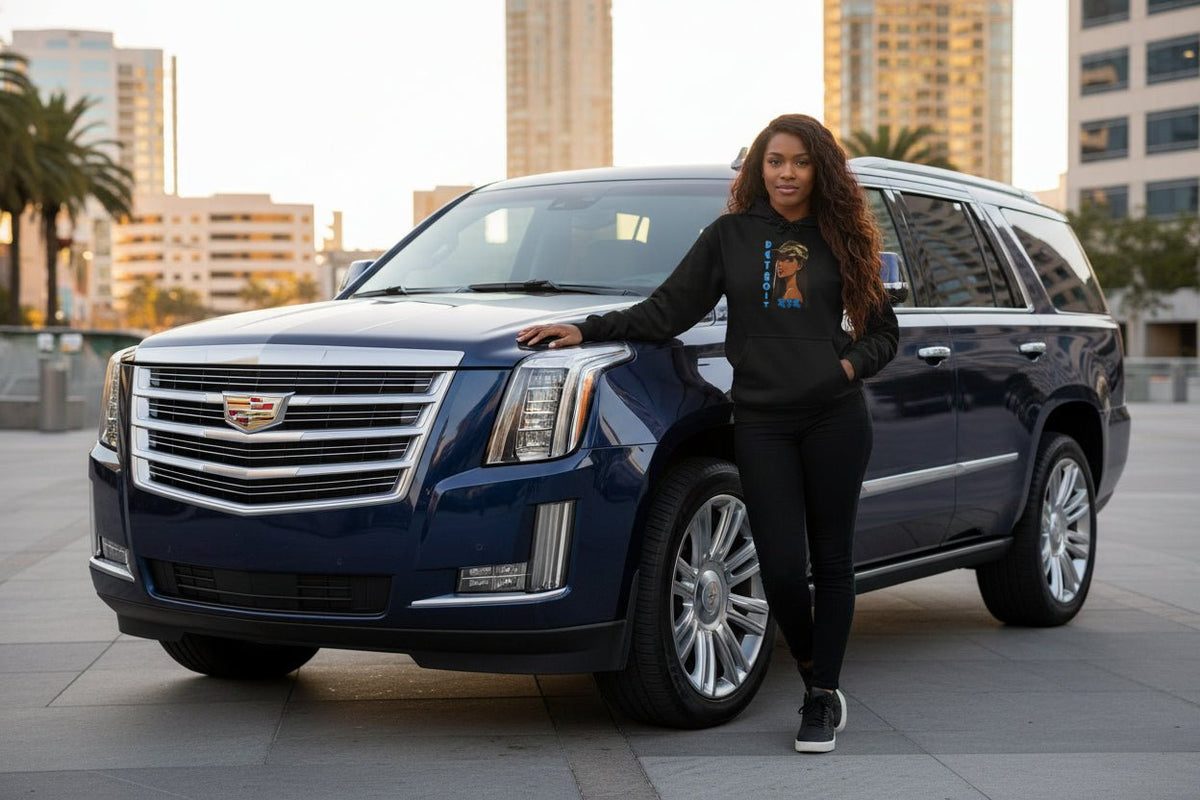 Detroit 313 Hoodie — Urban Femme Portrait Sweatshirt - WJMAPPAREL.COM