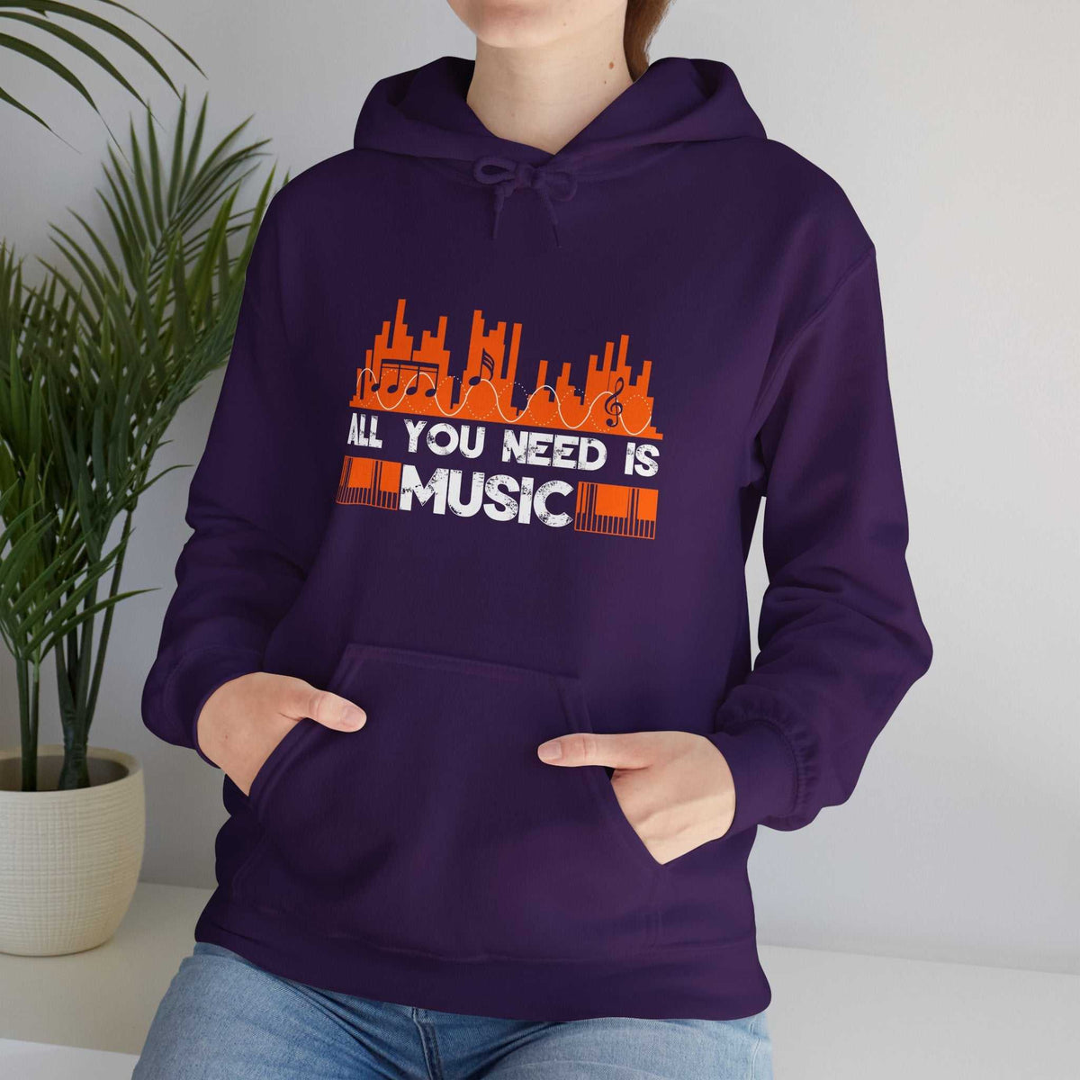 All You Need Is Music Hoodie – Unisex Music Lover Sweatshirt Gift - WJMAPPAREL.COM