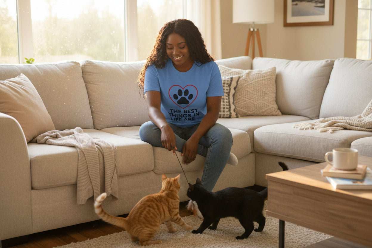 Best Things in Life Are Furry T-Shirt – Funny Dog & Cat Lover Gift Tee - WJMAPPAREL.COM