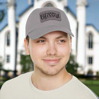 Blessed Hat with Leather Patch – Inspirational Adjustable Dad Cap Gift - WJMAPPAREL.COM