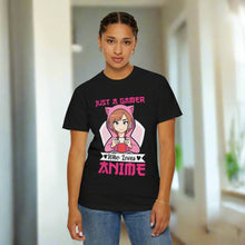 Just a Gamer who Loves Anime t-shirt helps you experience the perfect