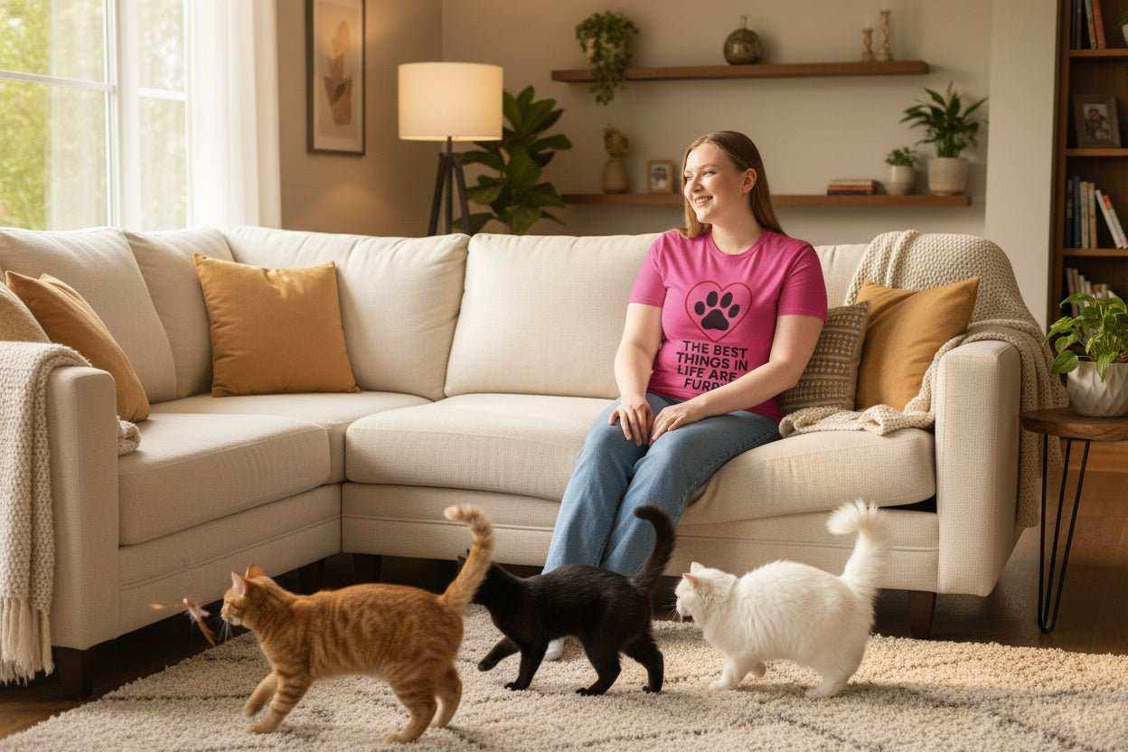 Best Things in Life Are Furry T-Shirt – Funny Dog & Cat Lover Gift Tee - WJMAPPAREL.COM