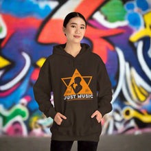 Music hooded sweatshirt features a classic pullover design with a kang