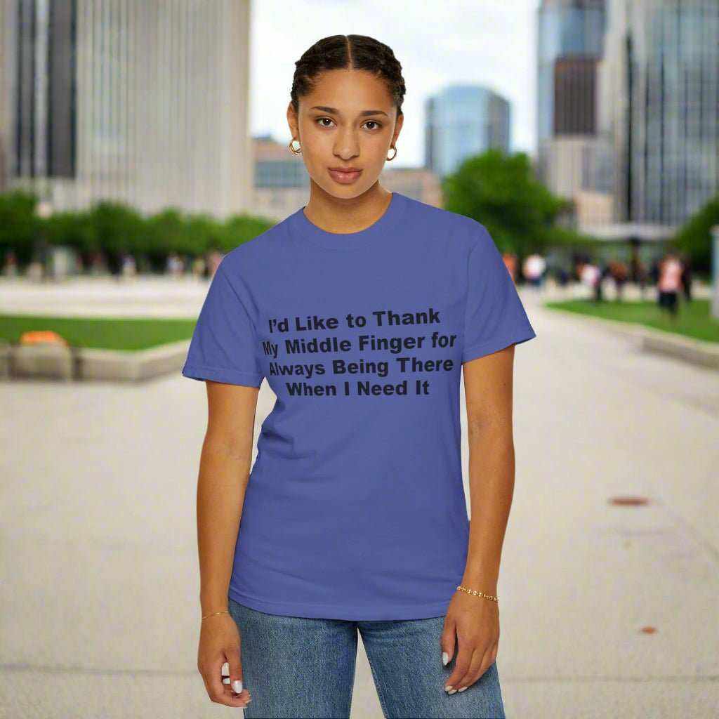Middle Finger “Being There” T-Shirt – Funny Sarcastic Graphic Tee Gift - WJMAPPAREL.COM