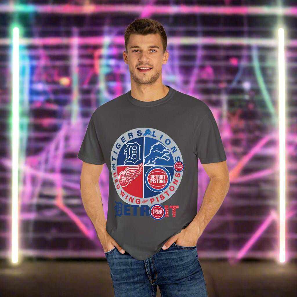 Detroit Sports 4 Team T-Shirt – Detroit Fan Gift Tee for True Supporters - WJMAPPAREL.COM