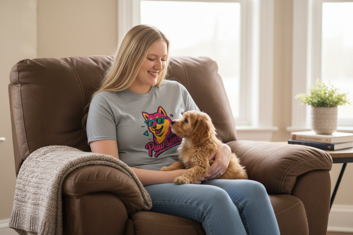 Paw-some Neon Dog T-Shirt