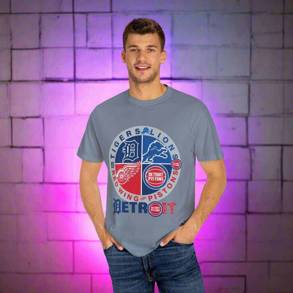 Detroit Sports 4 Team T-Shirt – Detroit Fan Gift Tee for True Supporters - WJMAPPAREL.COM