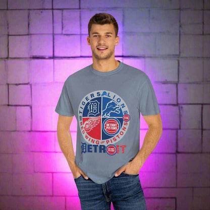 Detroit Sports 4 Team T-Shirt – Detroit Fan Gift Tee for True Supporters - WJMAPPAREL.COM