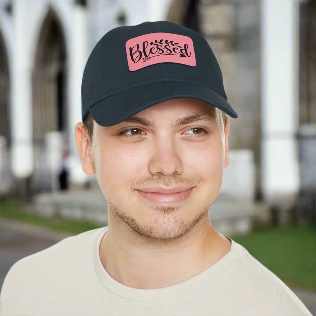 Blessed Hat with Leather Patch – Inspirational Adjustable Dad Cap Gift - WJMAPPAREL.COM