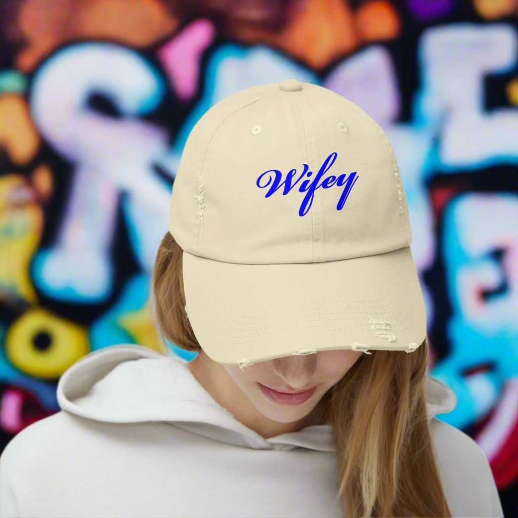 Wifey Dad Hat – Cute Wife Adjustable Cap Anniversary Gift - WJMAPPAREL.COM