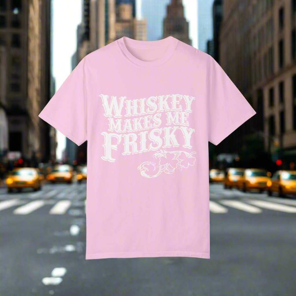 Whiskey Makes Me Frisky T-Shirt – Funny Drinking Humor Graphic Tee Gift - WJMAPPAREL.COM