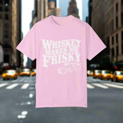 Whiskey Makes Me Frisky T-Shirt – Funny Drinking Humor Graphic Tee Gift - WJMAPPAREL.COM