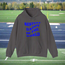 Bestest Daddy In The World B  hooded sweatshirt features a classic pul