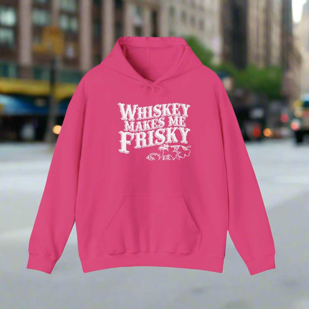 Whiskey Makes Me Frisky Hoodie – Funny Drinking Humor Sweatshirt Gift - WJMAPPAREL.COM