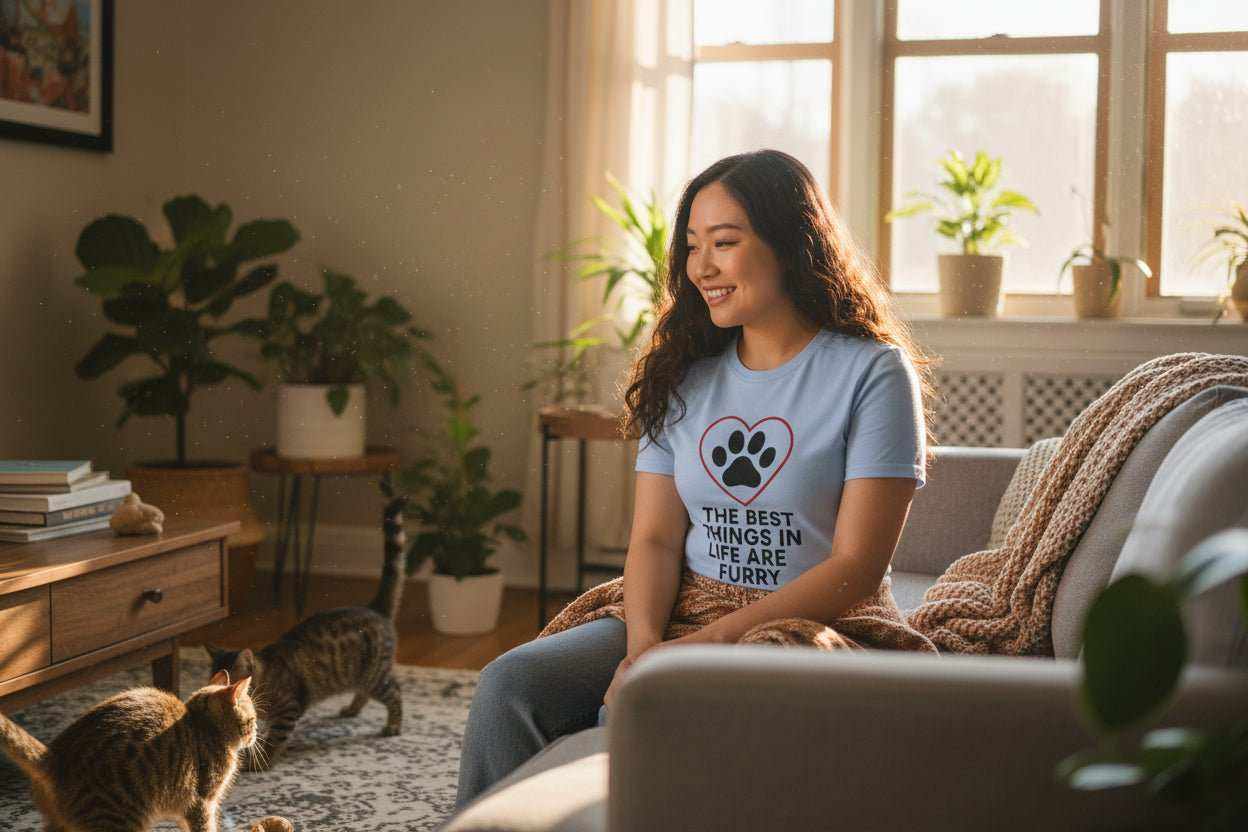 Best Things in Life Are Furry T-Shirt – Funny Dog & Cat Lover Gift Tee - WJMAPPAREL.COM