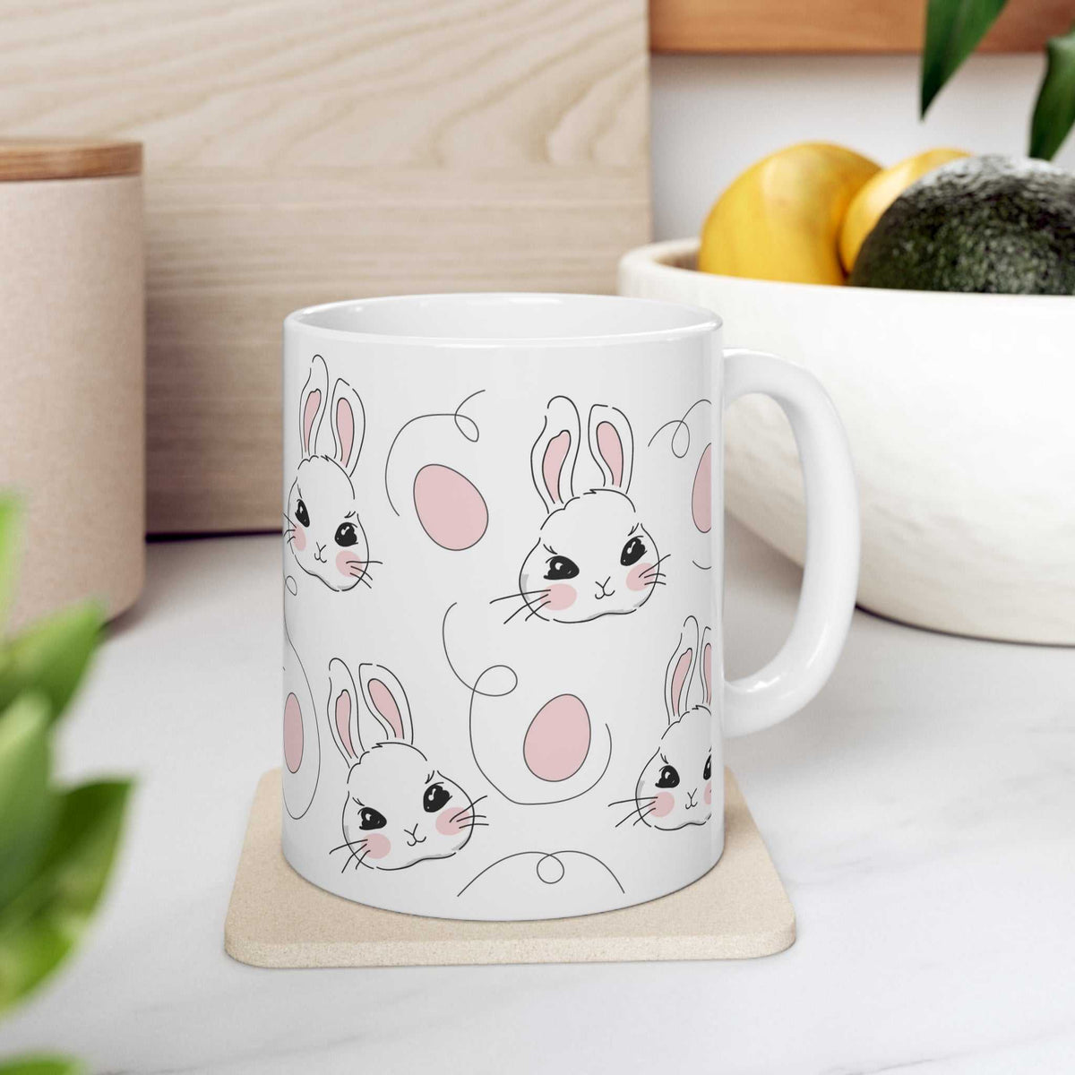 Cute Bunny 11oz Mug – Adorable Ceramic Coffee Mug Gift - WJMAPPAREL.COM