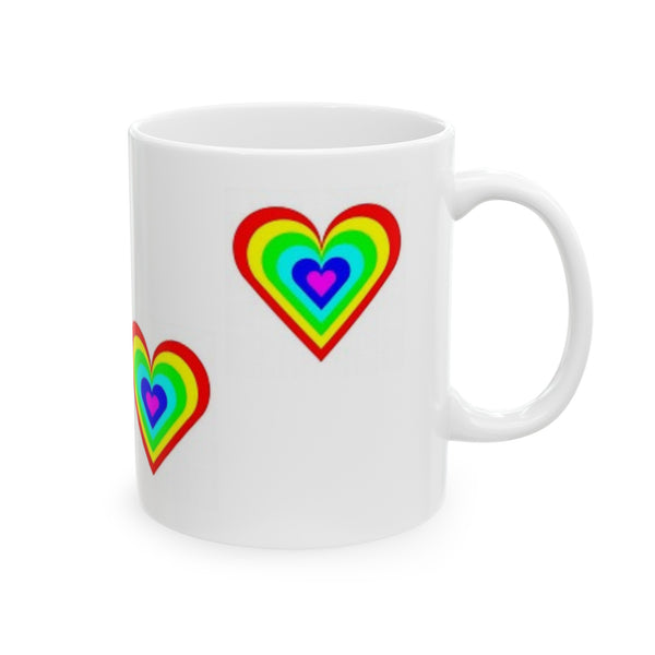 Rainbow Heart 11oz Mug
