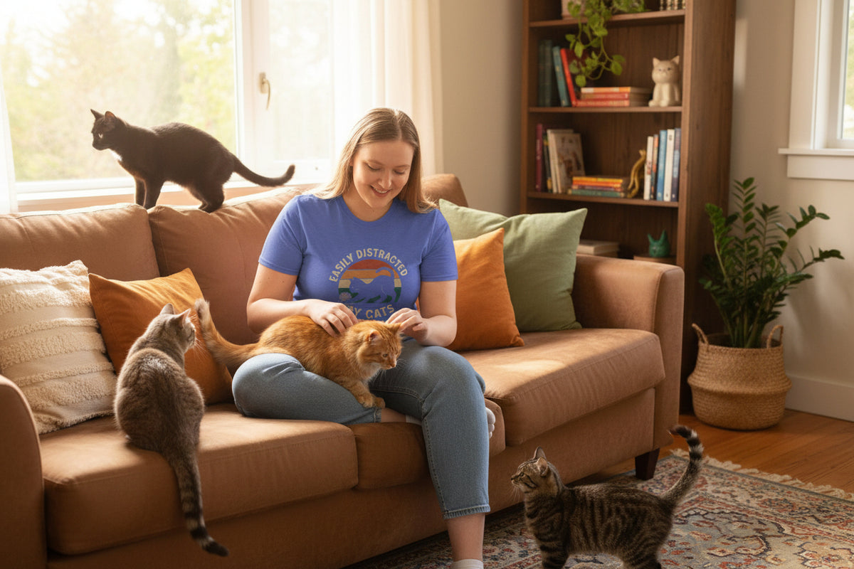 Easily Distracted by Cats T-Shirt
