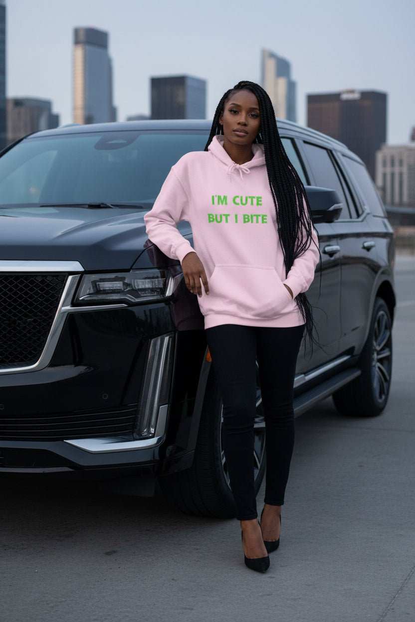 Cute But I Bite Hoodie – Funny Bold Statement Sweatshirt Gift - WJMAPPAREL.COM