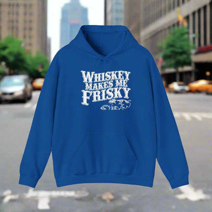 Whiskey Makes Me Frisky Hoodie – Funny Drinking Humor Sweatshirt Gift - WJMAPPAREL.COM