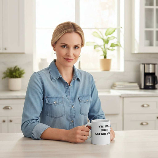 Yes I’m a Bitch, Just Not Yours 11oz Mug – Funny Bold Coffee Cup Gift - WJMAPPAREL.COM