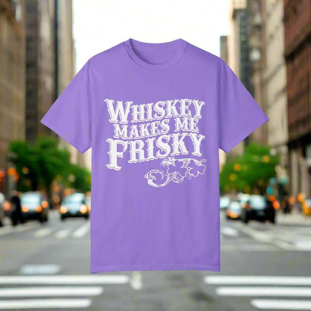 Whiskey Makes Me Frisky T-Shirt – Funny Drinking Humor Graphic Tee Gift - WJMAPPAREL.COM