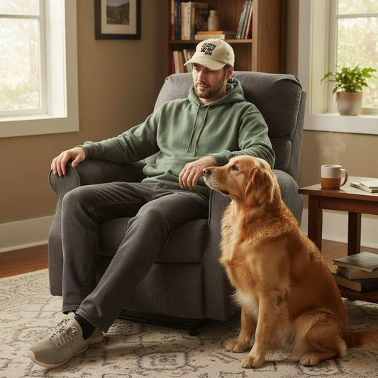 Funny Dog Owner Hat – “This Human Belongs To My Dog” Distressed Baseball Cap Gift for Dog Moms & Dog Dads - WJMAPPAREL.COM