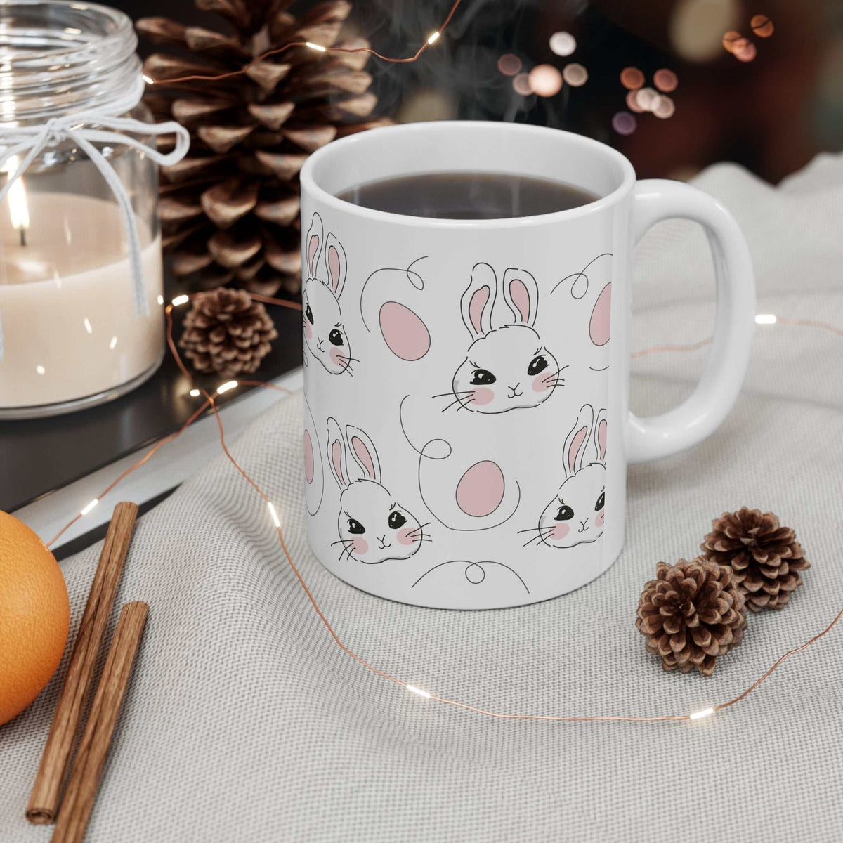 Cute Bunny 11oz Mug – Adorable Ceramic Coffee Mug Gift - WJMAPPAREL.COM