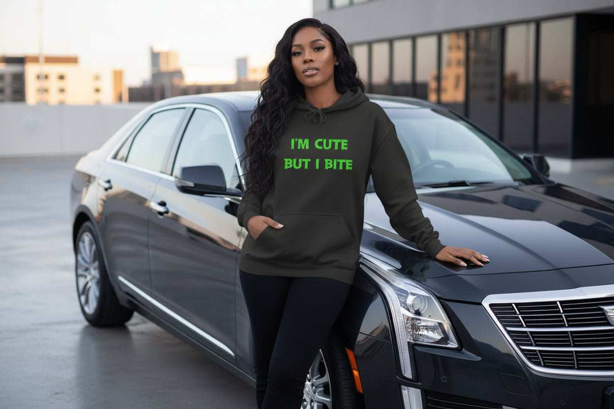 Cute But I Bite Hoodie – Funny Bold Statement Sweatshirt Gift - WJMAPPAREL.COM