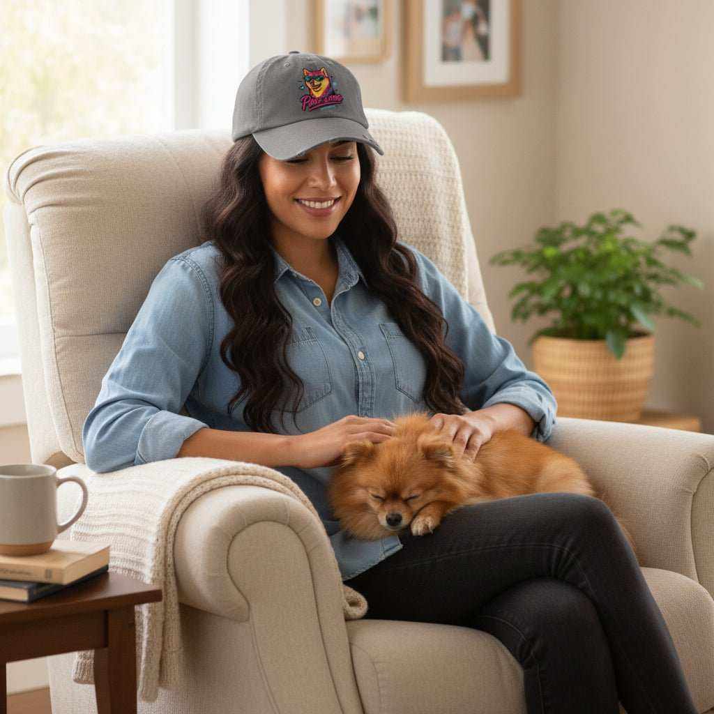 Paw - Some Neon Dog Hat – Funny Dog Lover Distressed Baseball Cap Gift - WJMAPPAREL.COM