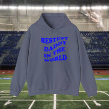 Bestest Daddy In The World B  hooded sweatshirt features a classic pul