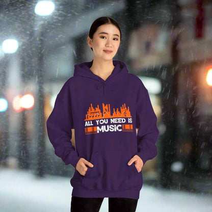 All You Need Is Music Hoodie – Unisex Music Lover Sweatshirt Gift - WJMAPPAREL.COM