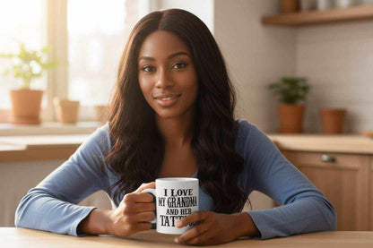 Funny Grandma Mug – “Love Grandma And Her Tattoos” 11oz Ceramic Coffee Gift for Mother’s Day or Birthday - WJMAPPAREL.COM