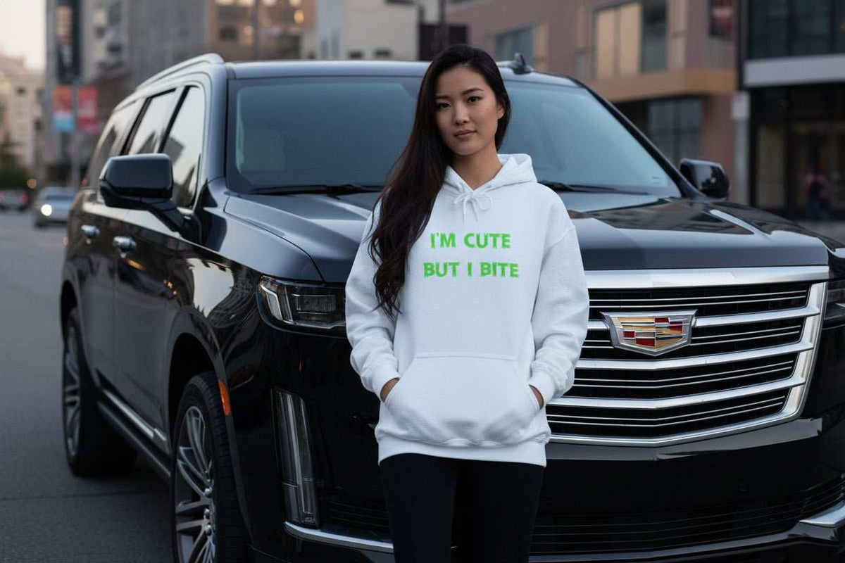 Cute But I Bite Hoodie – Funny Bold Statement Sweatshirt Gift - WJMAPPAREL.COM