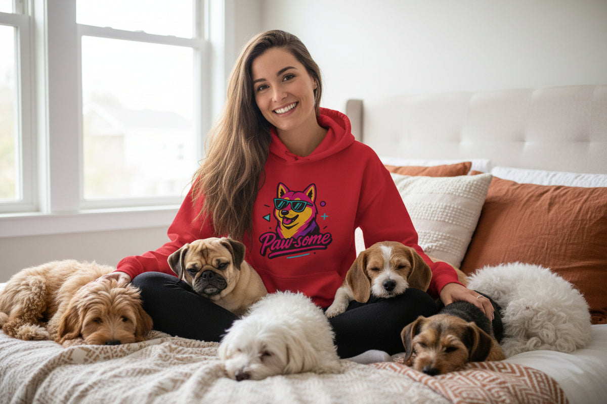 Paw-some Neon Dog Hoodie