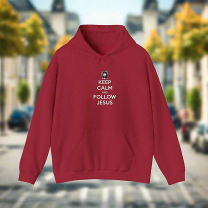Keep Calm Follow Jesus Hoodie – Christian Faith Graphic Sweatshirt Gift - WJMAPPAREL.COM
