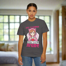 Just a Gamer who Loves Anime t-shirt helps you experience the perfect