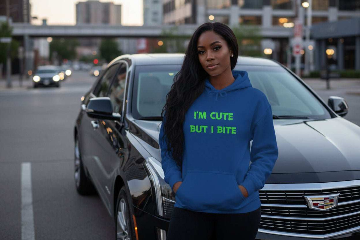 Cute But I Bite Hoodie – Funny Bold Statement Sweatshirt Gift - WJMAPPAREL.COM